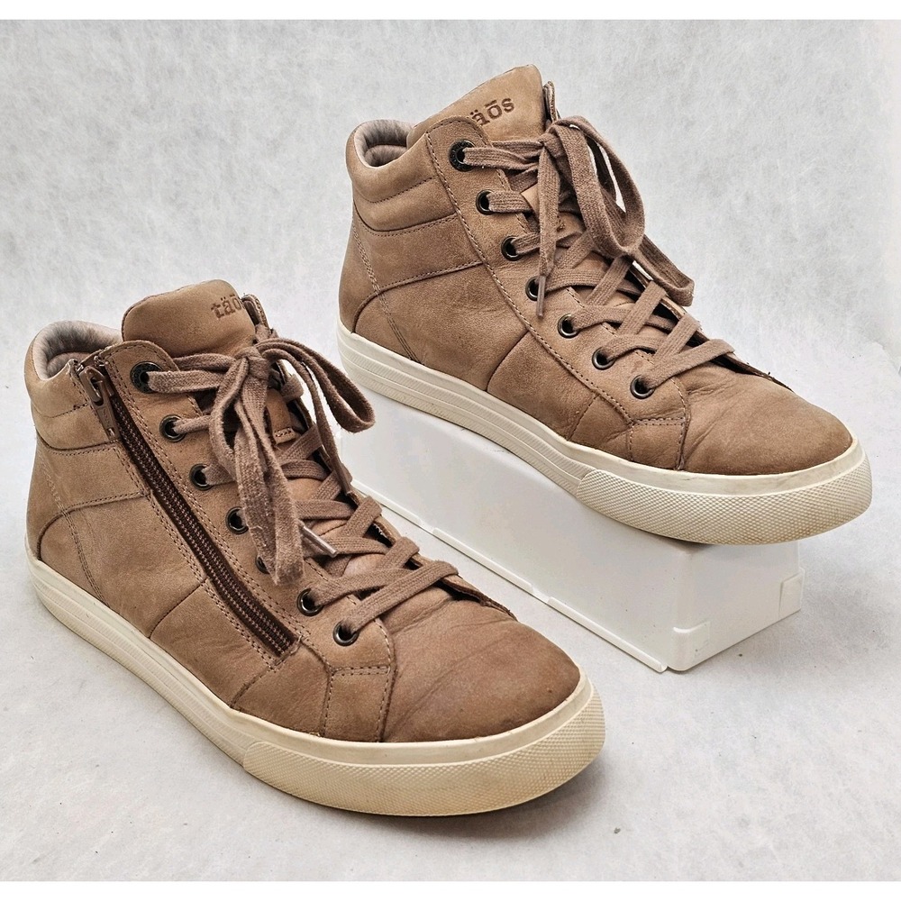 Taos Winner High Top Sneakers Womens 9.5 US Brown Leather Lace Up Casual - Picture 4 of 10